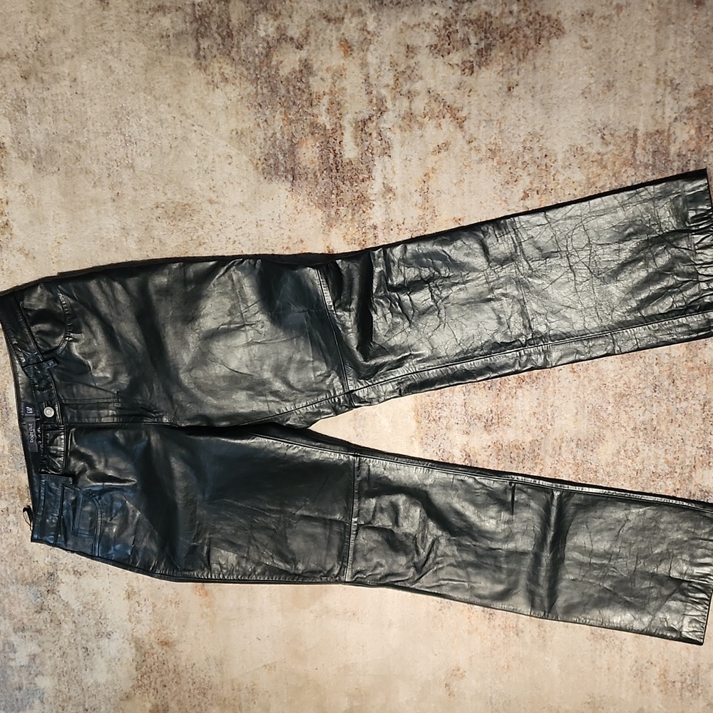 Gap Black Real Leather Pants